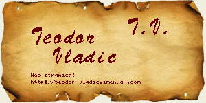 Teodor Vladić vizit kartica